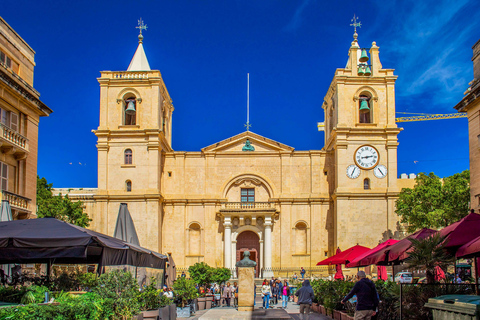 Malta: Valletta Audio Guided Walk & HO-HO Bus Tour Option Malta: Hop-On Hop-Off Bus Tour & Valletta Audio Guided Walk