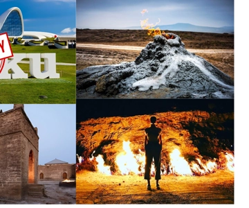 Baku:Gobustan-Absheron-Mud Volcanoes-Fire temple +Night tour