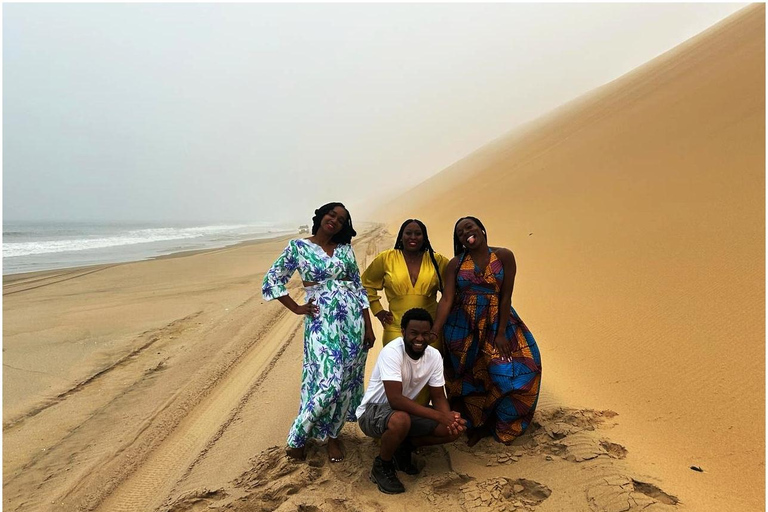 Walvisbay: Sandwich Harbour SUNSET Tour-Ende wunderschön