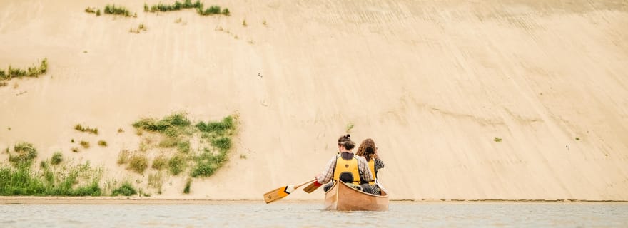 Visite guidée en canoë de l'isthme de Courlande Lituanie