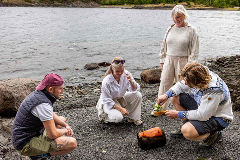 Oslo: Malmøya Guided Hike with Waffle & Salmon Experience