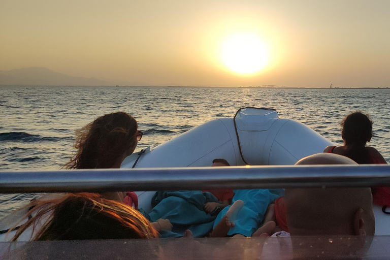 Cagliari: Devil’s Saddle Boat Tour with 4 Stops and Prosecco Cagliari: Sunset Boatour,Last Dive at Devil's Saddle eDrinks