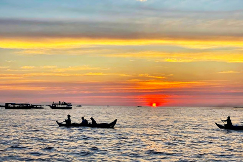 Pueblo Flotante de Kampong Phluk: Tour privado al atardecer