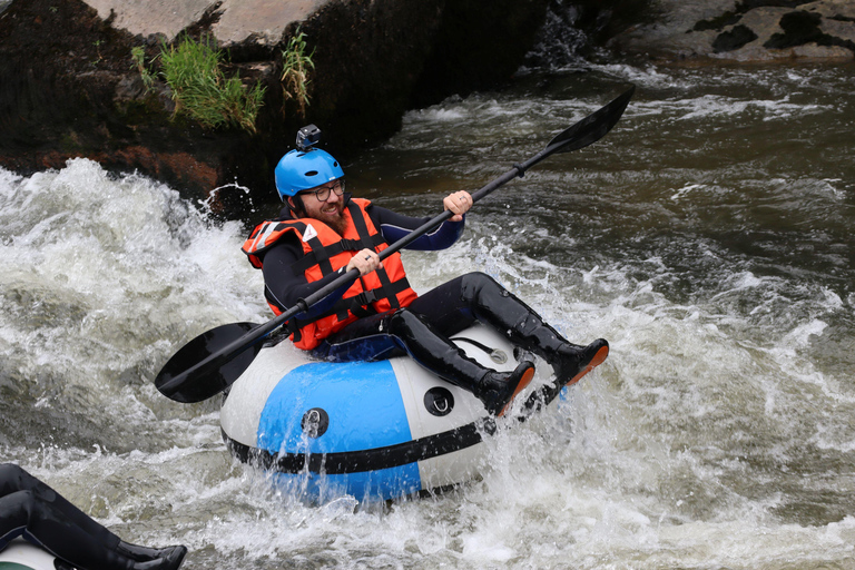 Tubing down the Aude River in Quillan