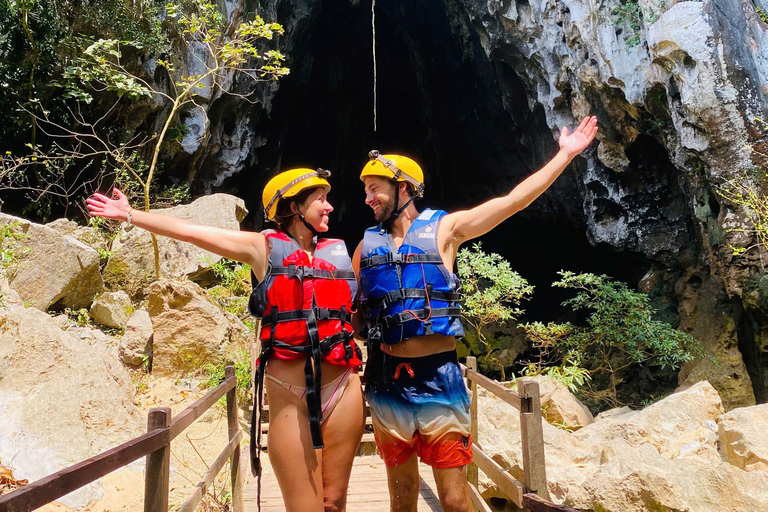 Phong Nha: Zipline Dark Cave & Paradise Cave Exploration Option 4: Full Adventure Experience - Drop-off in Hue