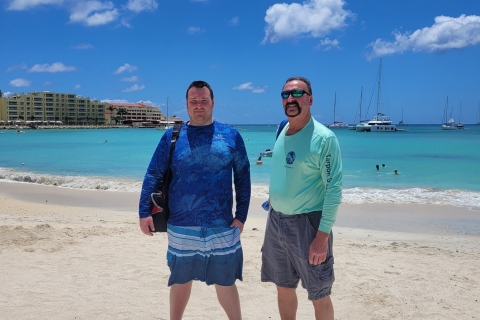 St.Maarten: plaża i zakupy autobusemSt.Maarten: Wycieczka z przewodnikiem po plaży i zakupach autobusem