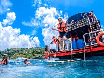 From Koh Chang: 4 Islands Snorkel & Beach Tour by Big Boat