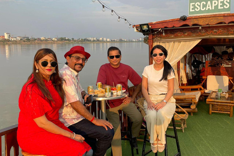 Vientiane: Mekong River Sunset Cruise with Snacks & Drinks