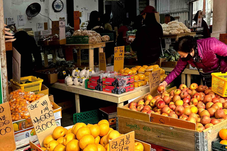 Seul: Tour gastronómico pelo mercado de Mangwon com um chef profissional