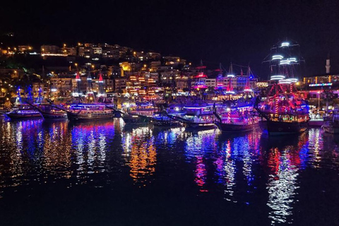 Safari notturno di Alanya e gita in barca con cena sul fiume