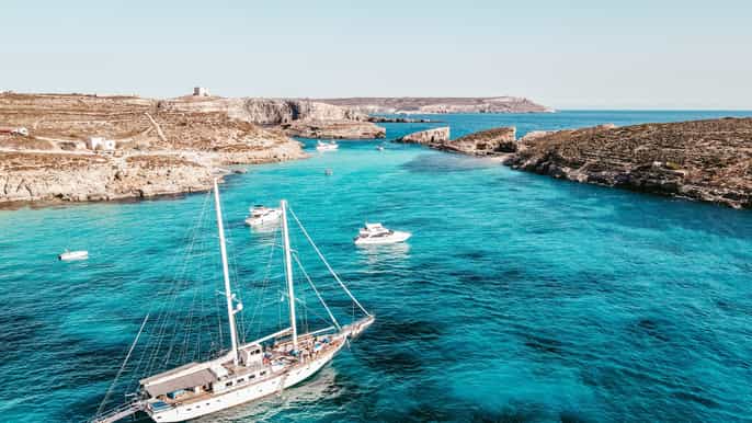 Sliema: Comino, Lagoa Cristalina e Lagoa Azul com almoço