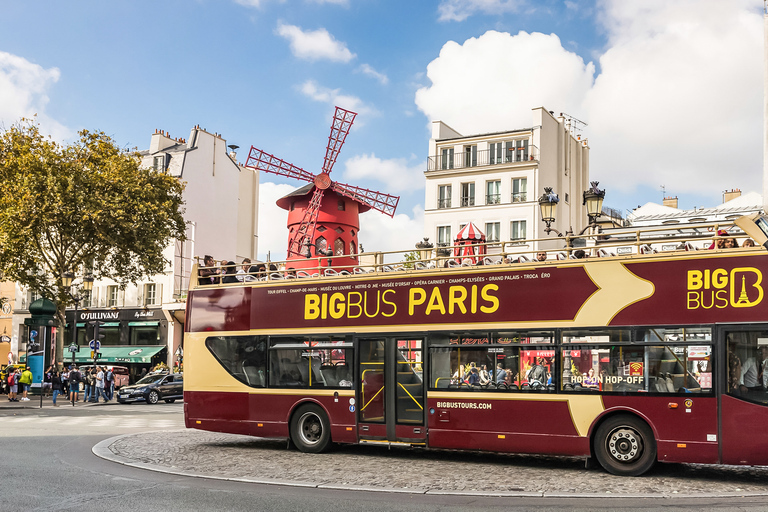 Paris: Big Bus Hop-On Hop-Off Tours med valfri kryssning24-timmarsbiljett och kryssning på floden Seine