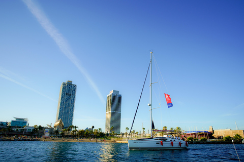 Von Barcelona aus: Segeln und E-Bike Weinkellertour mit VerkostungenAuto zum Weingut mit Segeln nach Barcelona