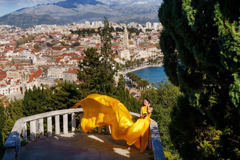 Private Flying Dress Photo Session in Split, Croatia