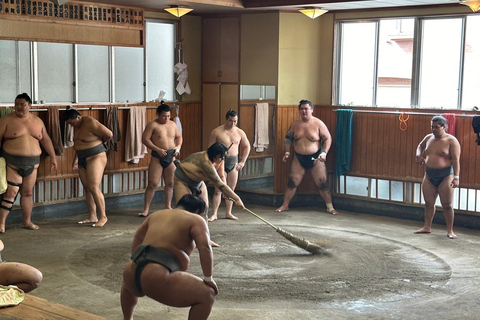 Tokyo: Besök Sumo Morning Practice med engelsk guide