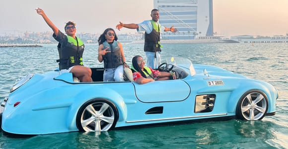 Jet Car Experience с видом на культовый Бурдж-эль-Араб в Дубае