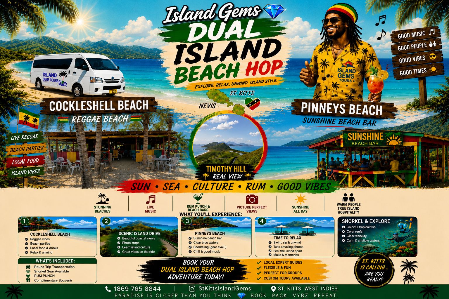 St. Kitts und Nevis: Dual Island Beach Hop-Ausflug