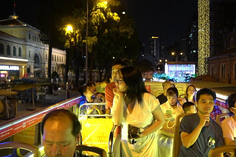 HCMC: Evening Night Lights Tour by Double-Decker Bus