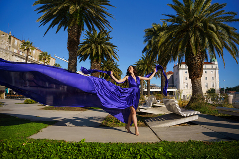 Private Flying Dress Photo Session in Split, Croatia