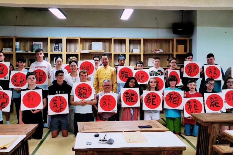 Beijing Wangfujing kalligrafieles in de buurt van de Verboden Stad1 uur kalligrafieles