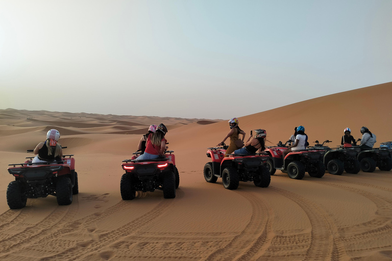 From Marrakech 3 Days Desert Merzouga with Camel & Quad bike Shared Tour Deluxe Tent Option with camel ride & quad bike