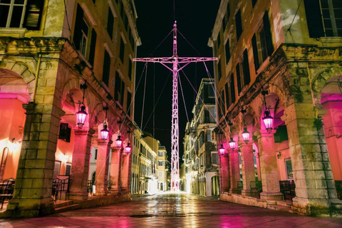 Kavos: Corfu Old Town Night Tour with Transfer