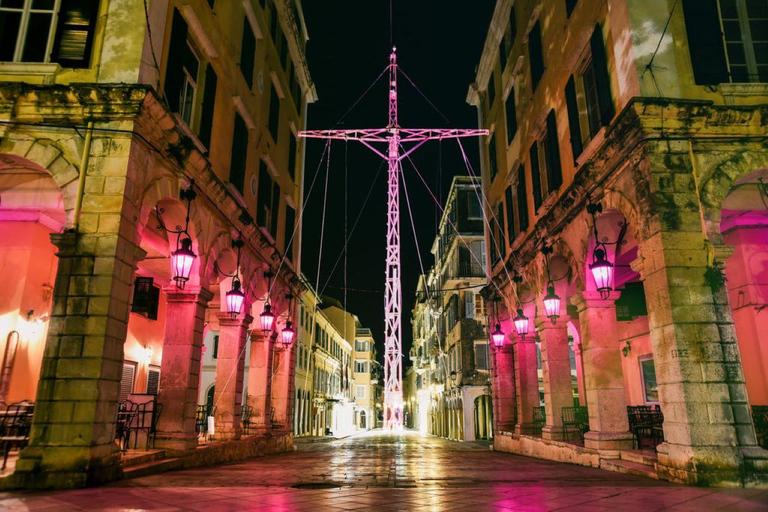 Kavos: Corfu Old Town Night Tour with Transfer