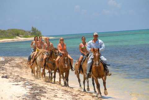 Grand Cayman: Reiten am Karibik-Strand
