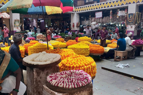 Bangalore : Promenade nocturne dans la rue et visite du marché