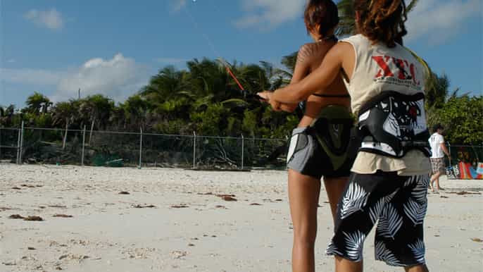 1hour intro kite boarding lesson in tulum mexico