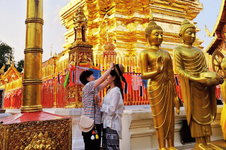 Wat Pha Lat , Doi Suthep &amp; Mae Ping River Cruise sunset