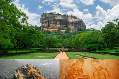 Excursão de um dia saindo de Kandy: Explore a Pedra do Leão de Sigiriya e o Templo da Caverna