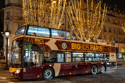 Paris: Christmas Lights Night Tour by Open-Top Bus 24-Hour Hop-on, Hop-off Tour & Christmas Lights Night Tour