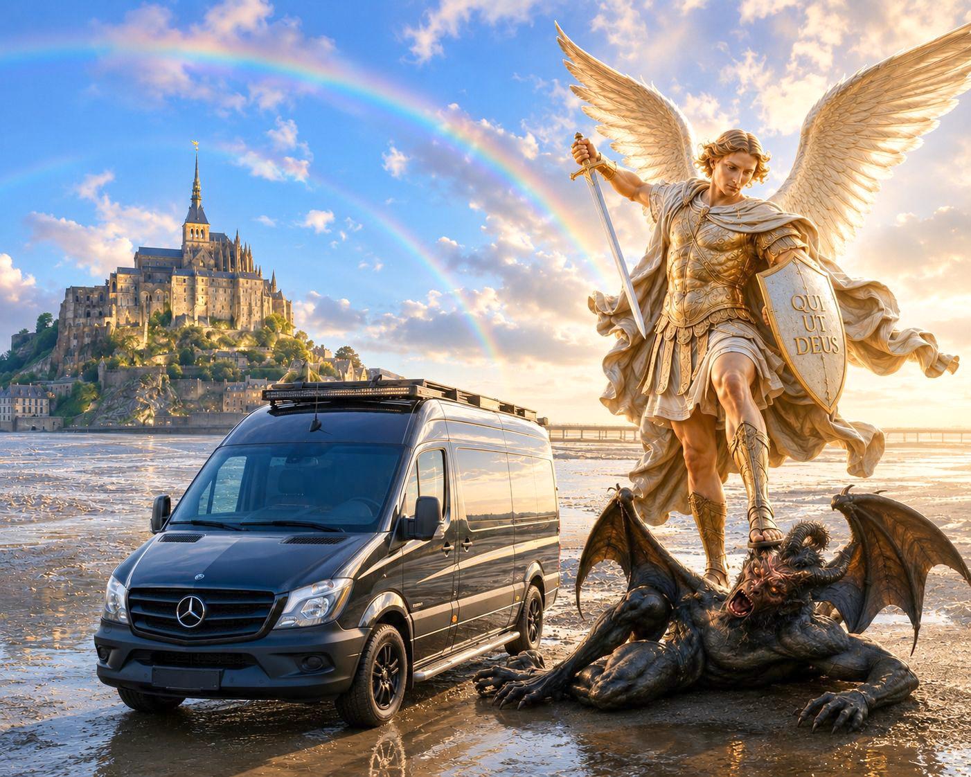 Ausflug nach Mont-Saint-Michel in einem 7-Sitzer-Mercedes-Van mit Fahrer/Reiseleiter.
