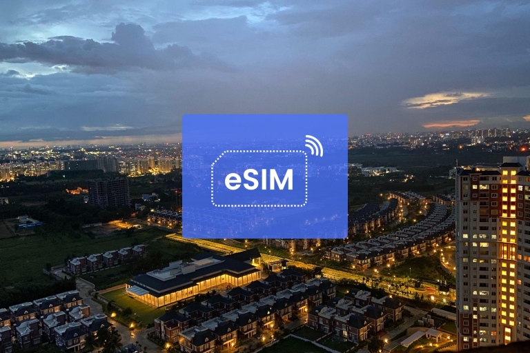 Bangalore: Indie – plan mobilnej transmisji danych eSIM w roamingu1 GB/ 7 dni: 22 kraje azjatyckie
