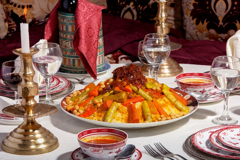 Marrakech: Cena espectáculo en el restaurante Dar EssalamMenú 1