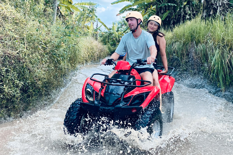 Bali: Ubud Gorilla Face ATV en Ayung Raftingtrip met maaltijdTandem-ATV met pick-up