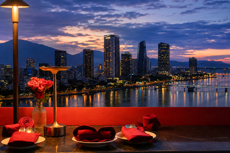 Da Nang: Panoramic Rooftop Dinner & Dragon Bridge Fire Show Dragon’s Flame Romance: Wine & Best View