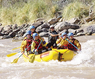 Halve dag raften op de Mendoza rivier
