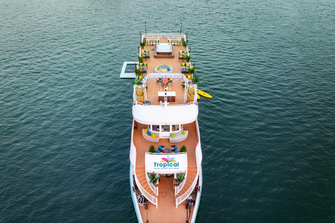 河内：下龙湾至兰哈湾 - 猫巴岛一日游从河内出发，乘坐豪华巴士（22 座）