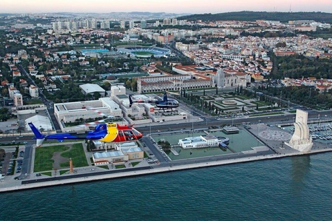 Lisbon: Helicopter Tour in Lisbon and Tagus River Cruise Helicopter Tour + Sunset Cruise
