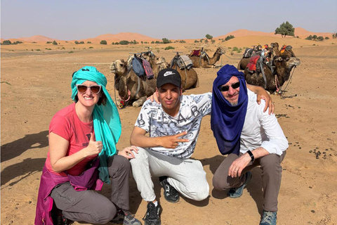 From Marrakech: 2-Day Zagora Desert Tour Camel & Luxury Camp Shared Tour With Luxury Camp