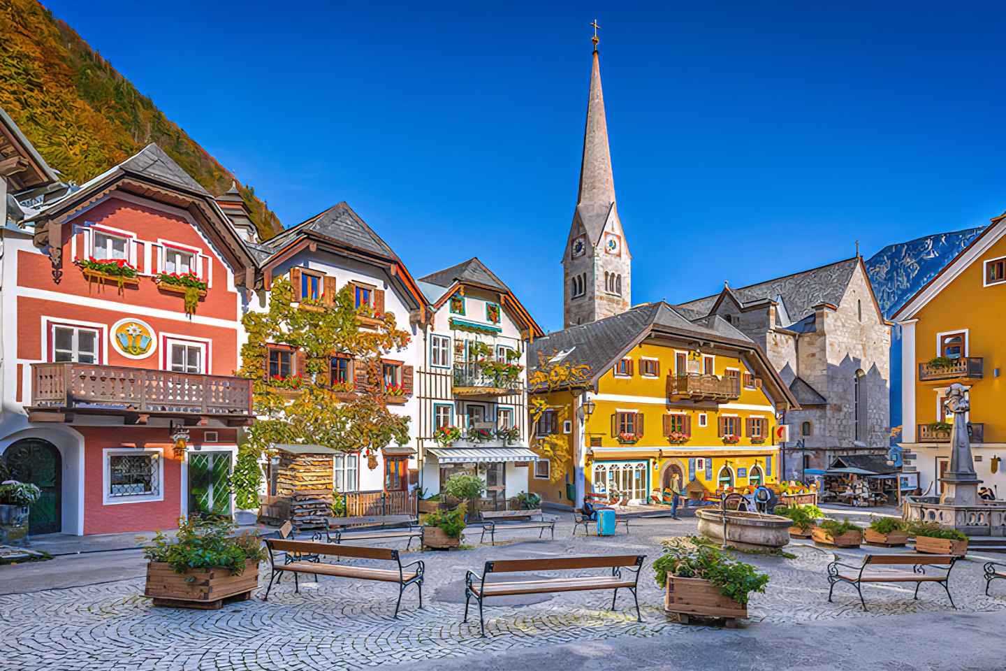 萨尔茨堡出发畅游哈尔施塔特圣吉尔根圣沃尔夫冈