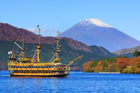 Tokio: Mt. Fuji, jezioro Ashi i kolejka linowa, całodniowa wycieczka do doliny OwakudaniOdbiór z dworca w Tokio o 8:00 rano