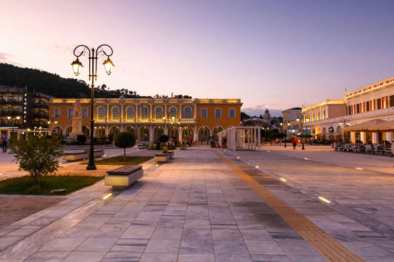 Visite nocturne de la ville de Zante avec transfert et dîner