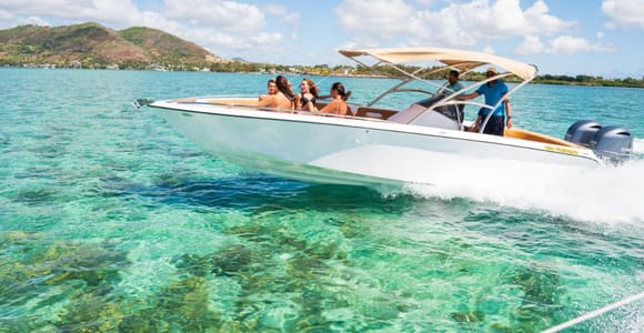 Mauritius: Speedboat Ile aux Cerfs, GRSE Waterfall, BBQ, Bar