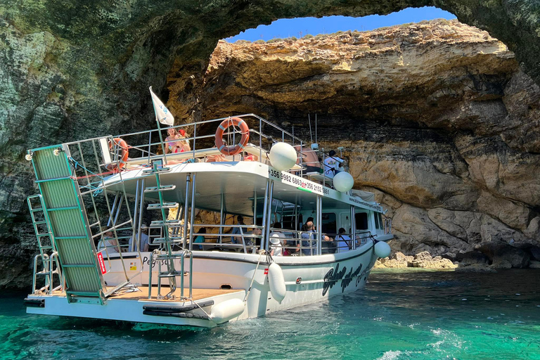 Mellieha: 2 Bay Evening Sunset Cruise Crystal &amp; Blue Lagoon