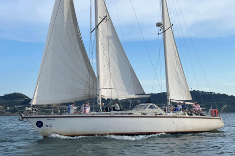 رحلة بحرية لمدة ساعتين في لشبونة على متن سفينة غروب الشمسرحلة بحرية لشبونة غروب الشمس لمدة ساعتين