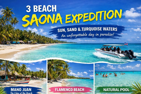 "Saona Expedition: 4 Beaches Tour from Punta Cana" "Saona Expedition: 3 Beaches Tour from Punta Cana"