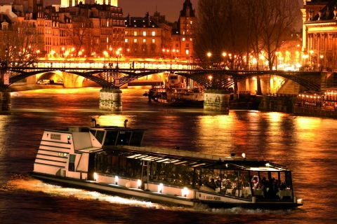 Vanuit Parijs: dinerrondvaart op de magische SeineDinerrondvaart en voorangsticket Eiffeltoren